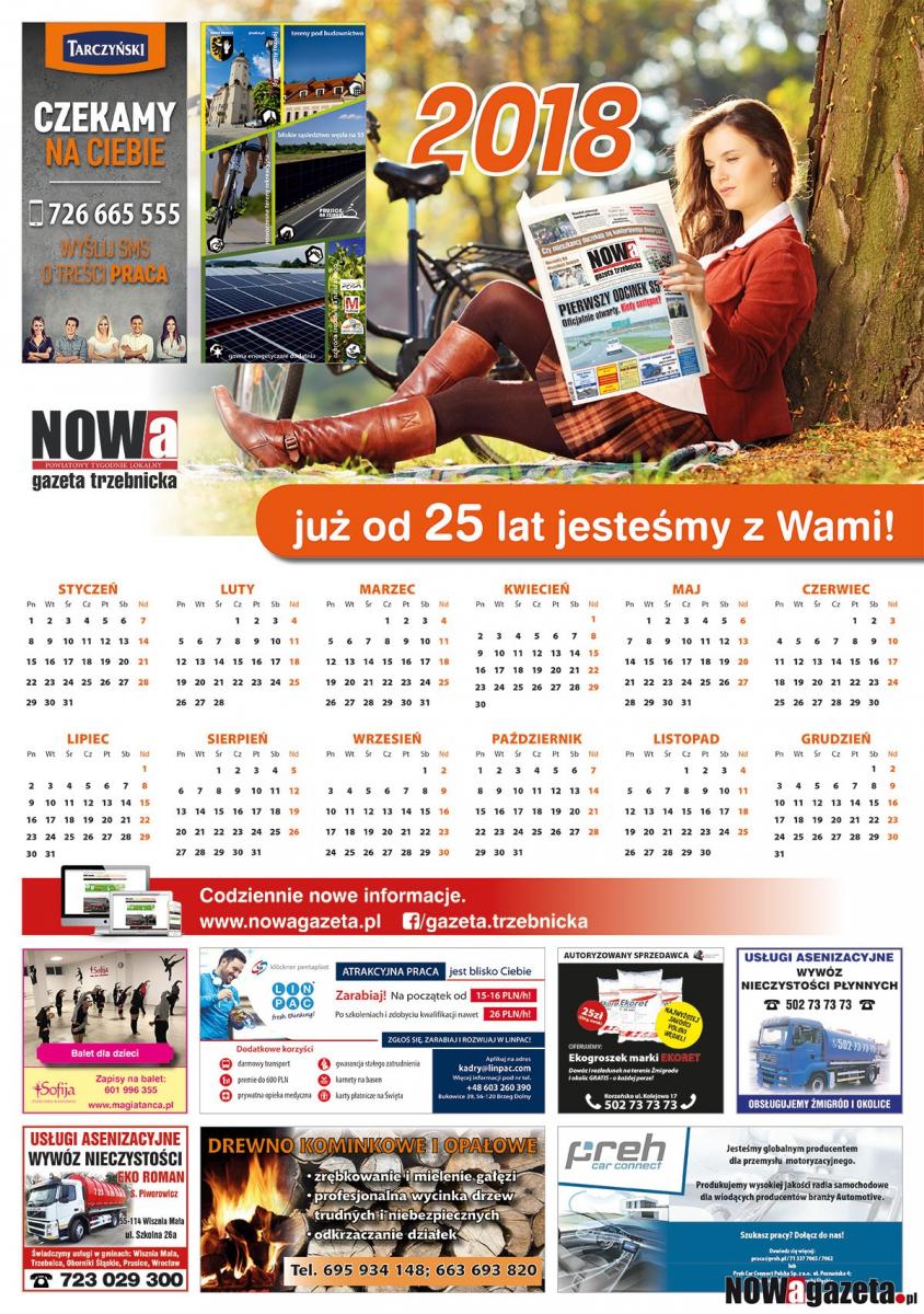 Już jutro z NOWą Kalendarz 2018 gratis