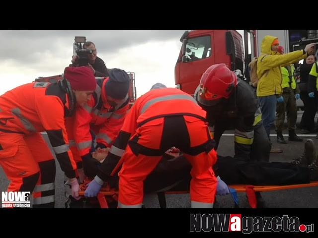 Wypadek na S5? Spokojnie, to tylko ćwiczenia [FILM]