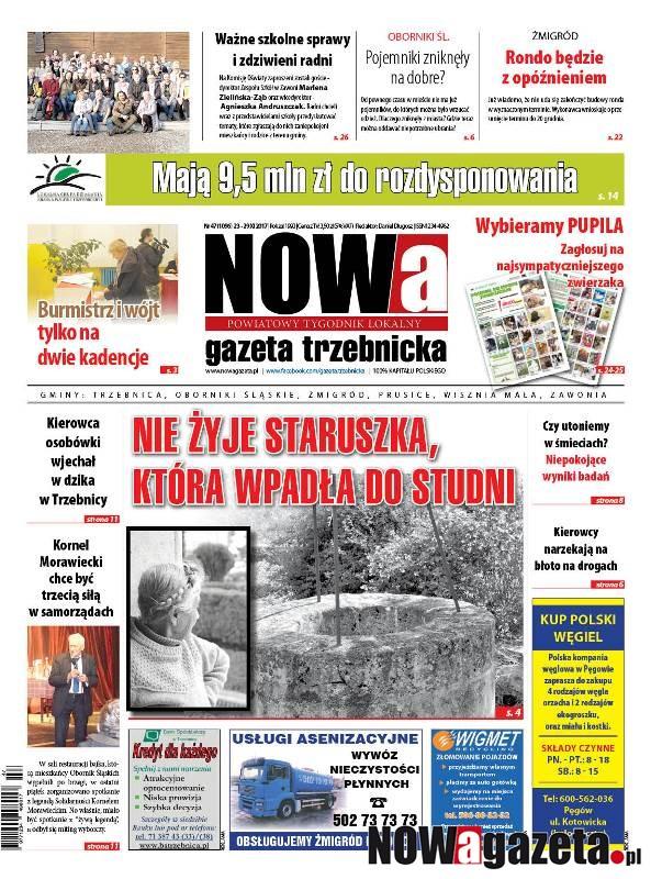 Już jutro ukaże się 47/2017 numer NOWej gazety trzebnickiej
