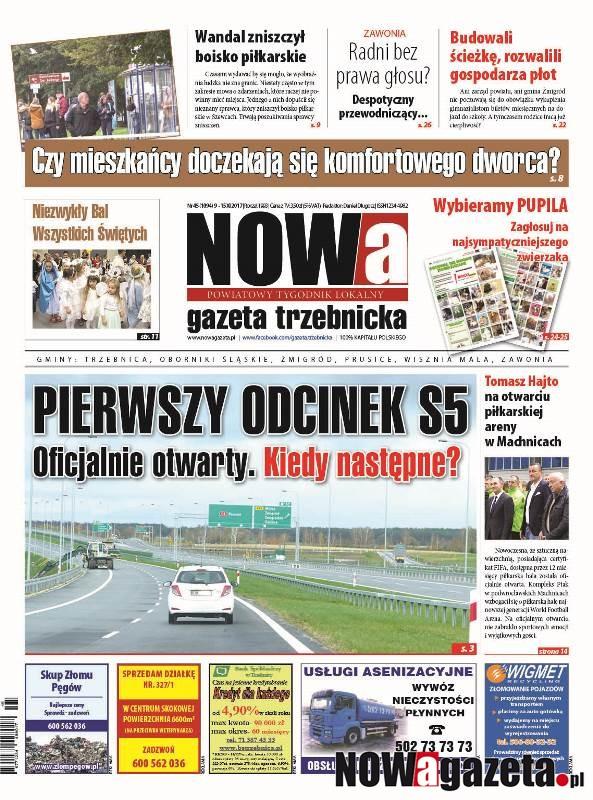 Już w czwartek ukaże się 45/2017 numer NOWej gazety trzebnickiej