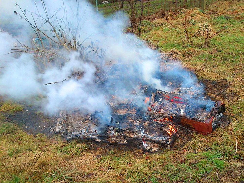 Za spalanie liści we własnym ogrodzie grozi mandat