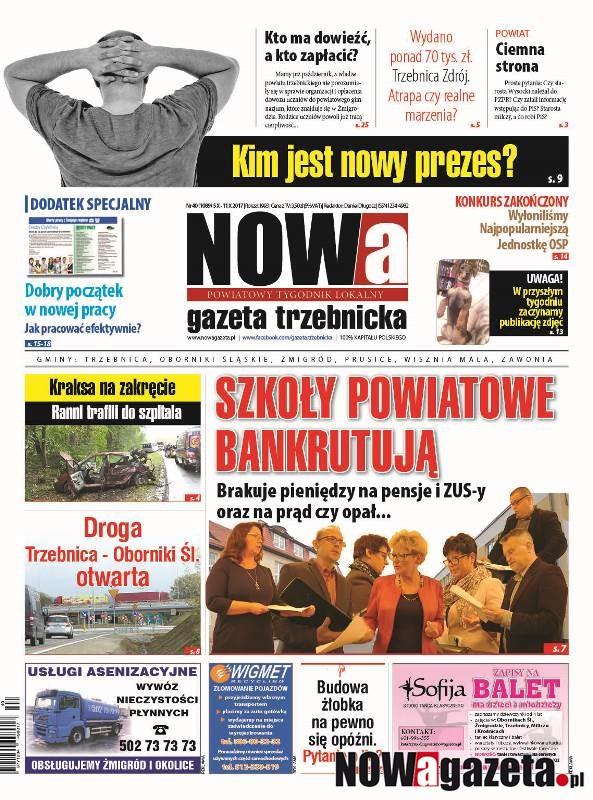 Już jutro ukaże się 40/2017 numer NOWej gazety trzebnickiej