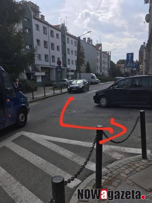 Wjechała pod prąd