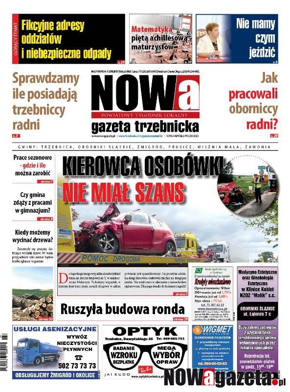 Już jutro ukaże się 27/2017 numer NOWej gazety trzebnickiej
