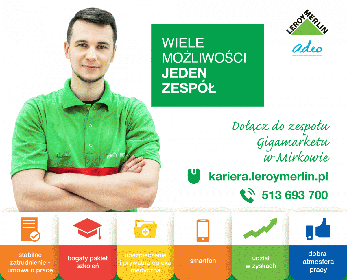 Dołącz do zespołu profesjonalistów z pasją – zostań Doradcą Klienta w Leroy Merlin Mirków
