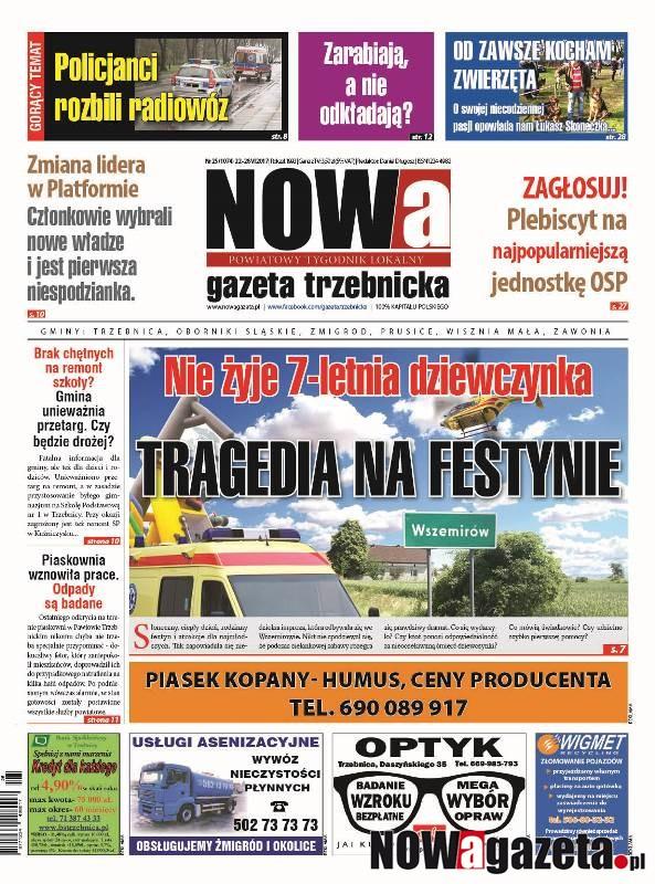 Już od czwartku kolejny numer 25/2017 NOWej gazety trzebnickiej