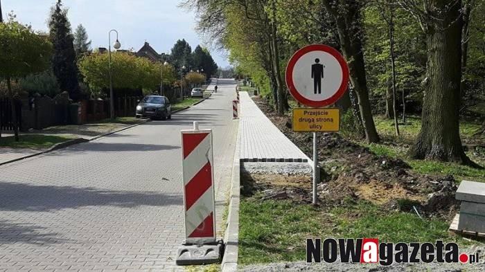 Nowy chodnik przy ul. Fredry