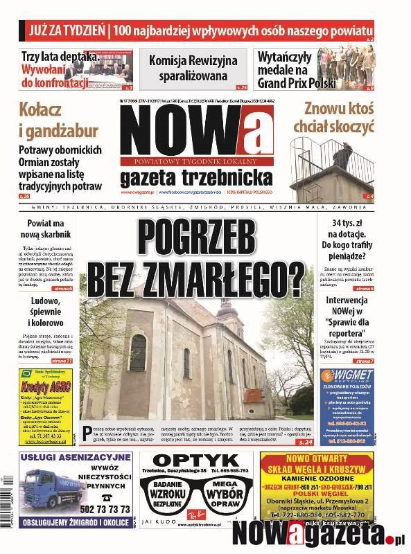 Już od czwartku dostępny 17/2017 numer NOWej gazety trzebnickiej