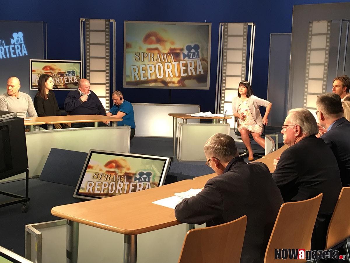 Bohaterowie naszego artykułu i dziennikarz, w telewizji u Elżbiety Jaworowicz