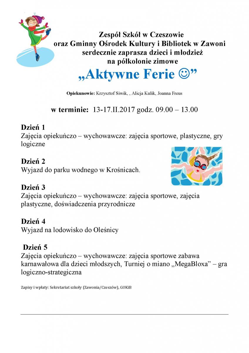 Półkolonie zimowe 