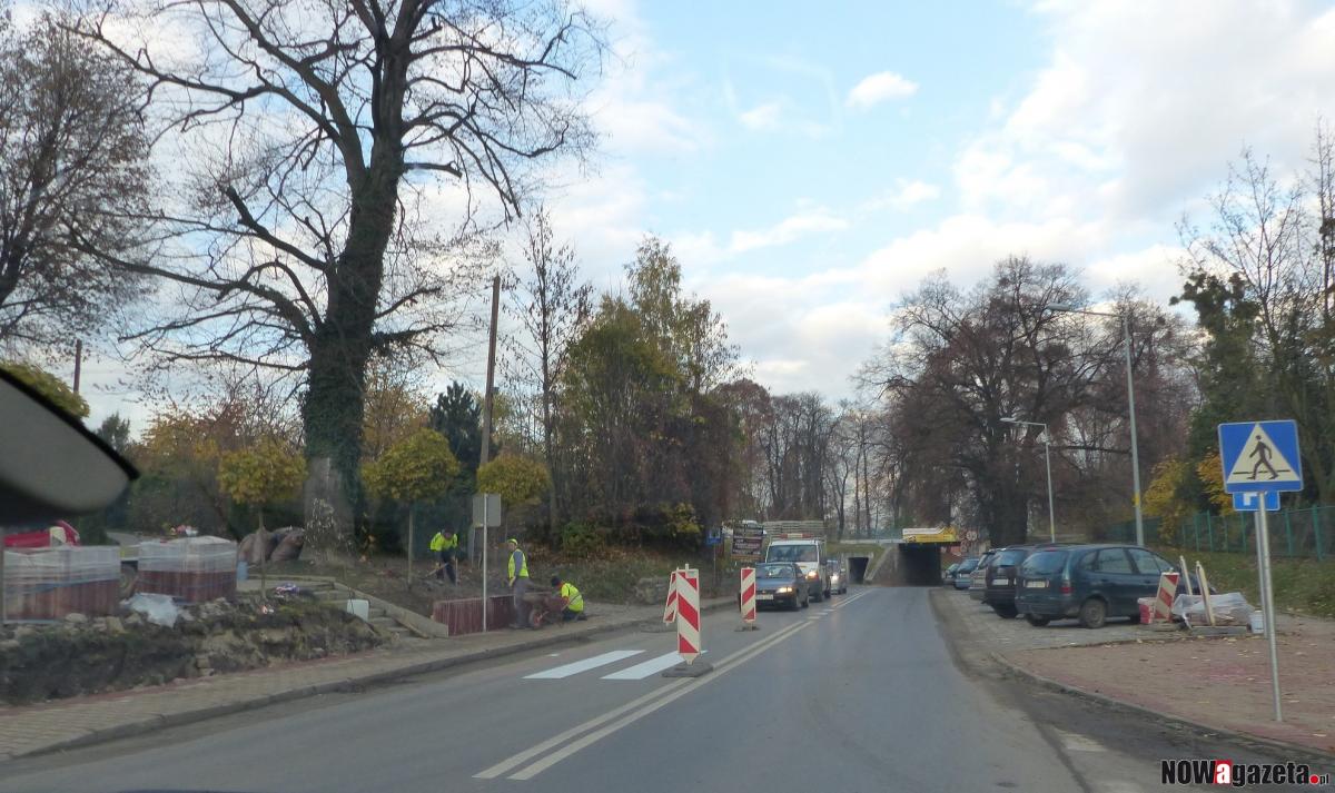 Malowanie nowych pasów przy ul. Wrocławskiej