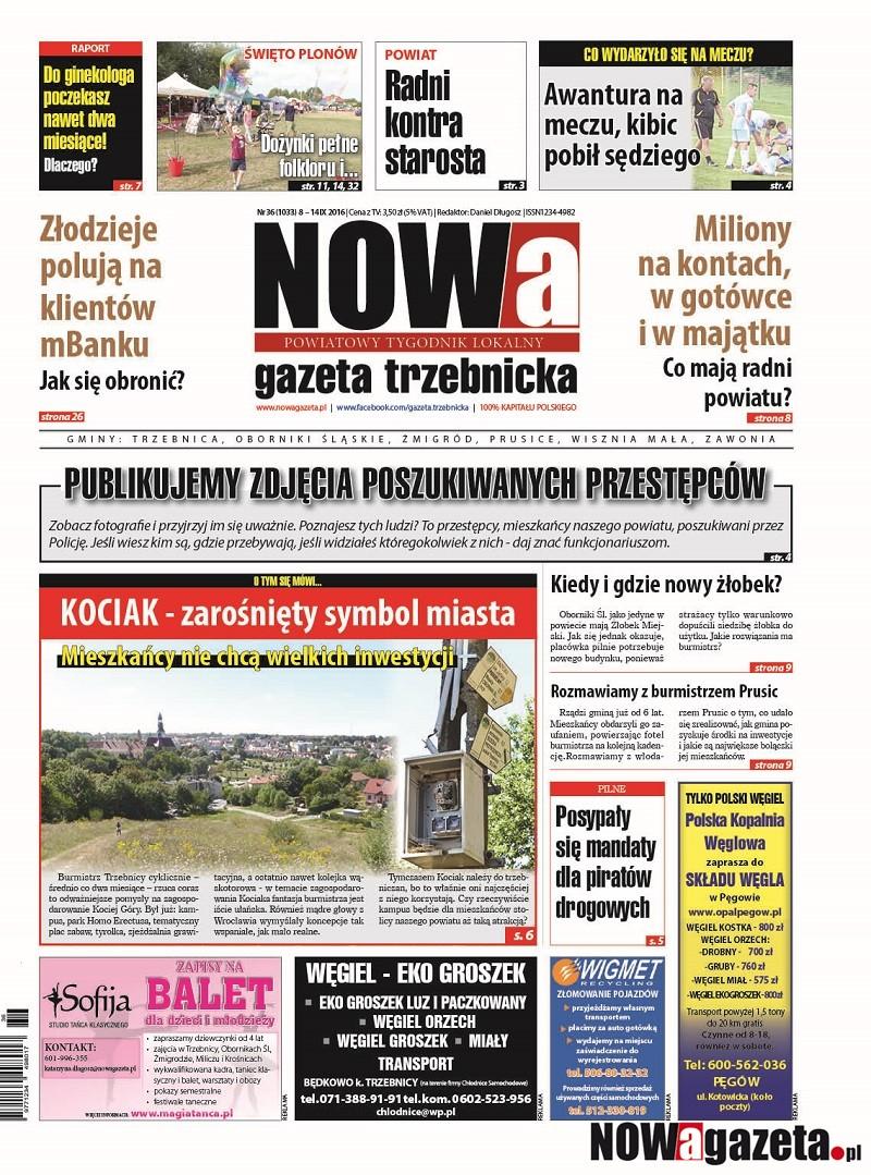 Już jutro ukaże się 36/2016 numer NOWej gazety trzebnickiej