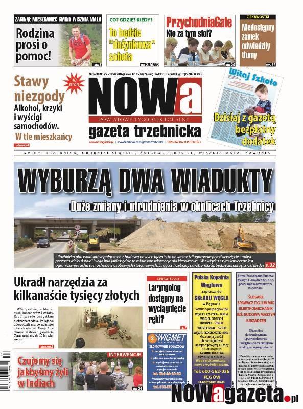 Już jutro ukaże się 34/2016 numer NOWej gazety trzebnickiej