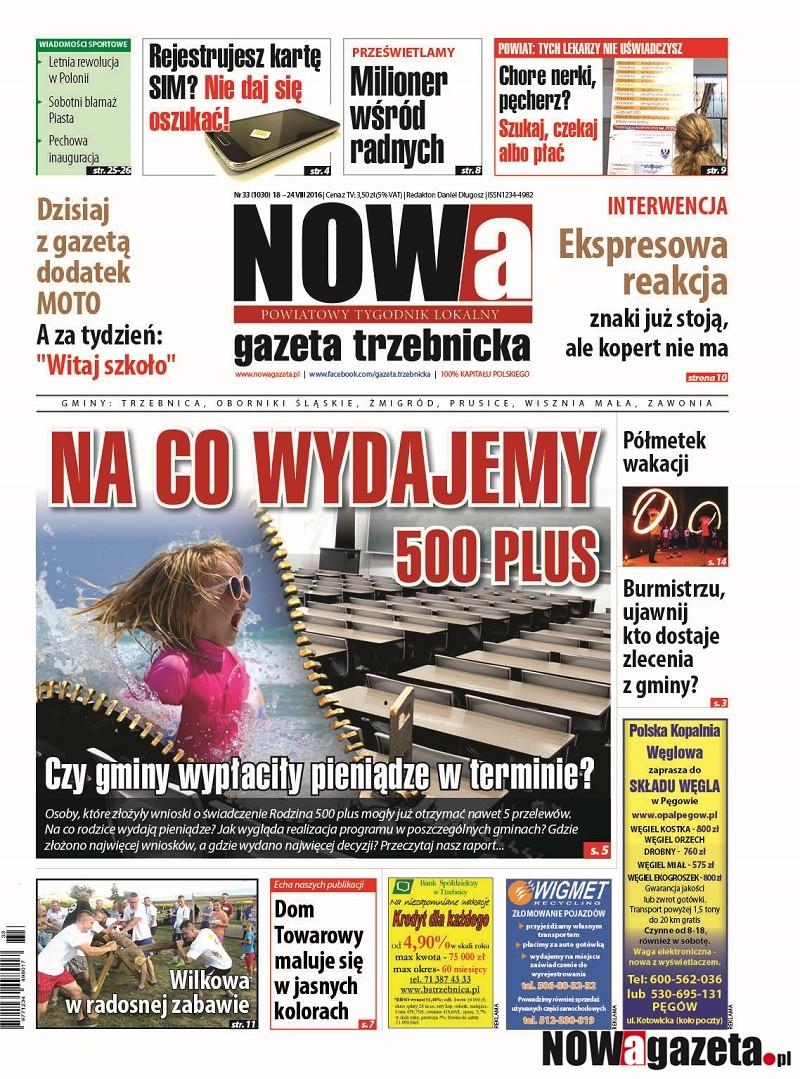 Już jutro ukaże się 33/2016 numer NOWej gazety trzebnickiej