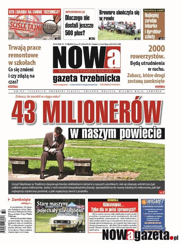 Już jutro ukaże się 32/2016 numer NOWej gazety trzebnickiej