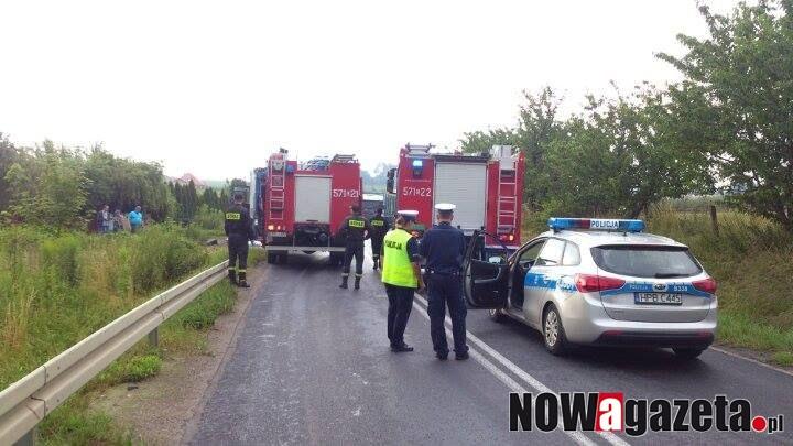 Wypadek sparaliżował ruch pomiędzy Trzebnicą a Długołęką