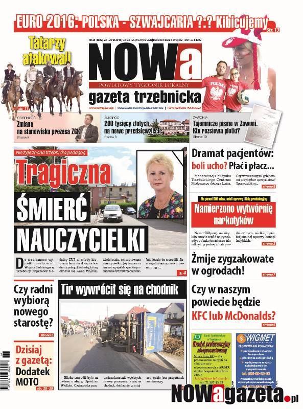 Już jutro ukaże się 25/2016 numer NOWej gazety trzebnickiej