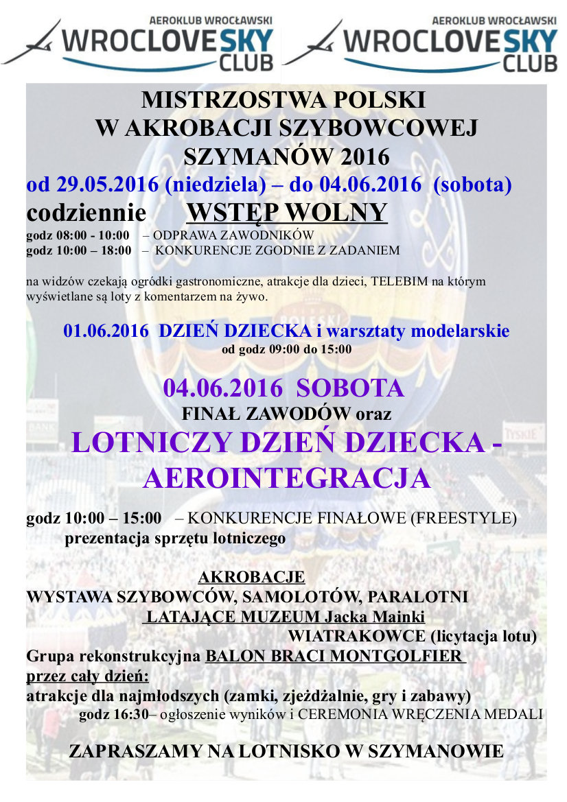 Lotniczy Dzień Dziecka w Szymanowie