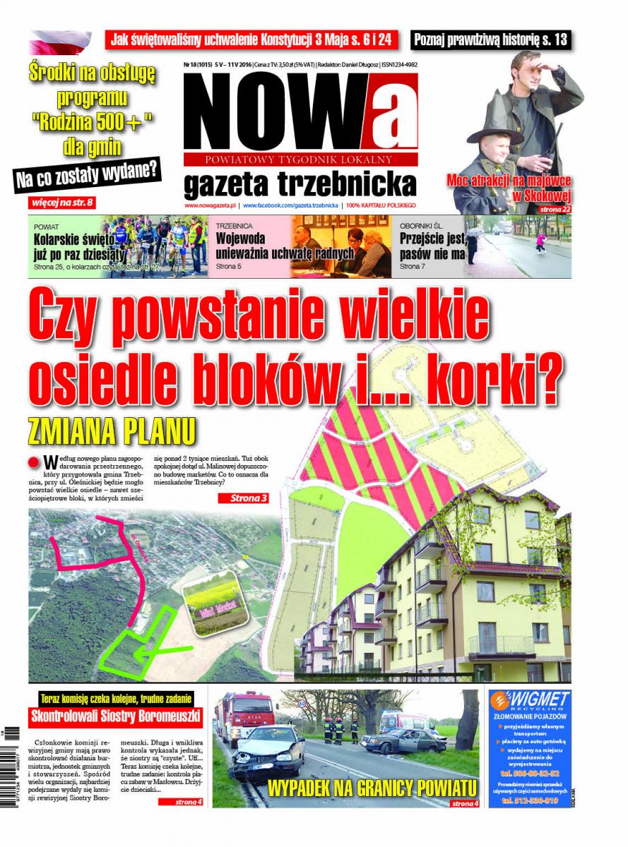 Już jutro ukaże się 18/2016 numer NOWej gazety trzebnickiej