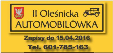 Automobilówka Oleśnicka zaprasza