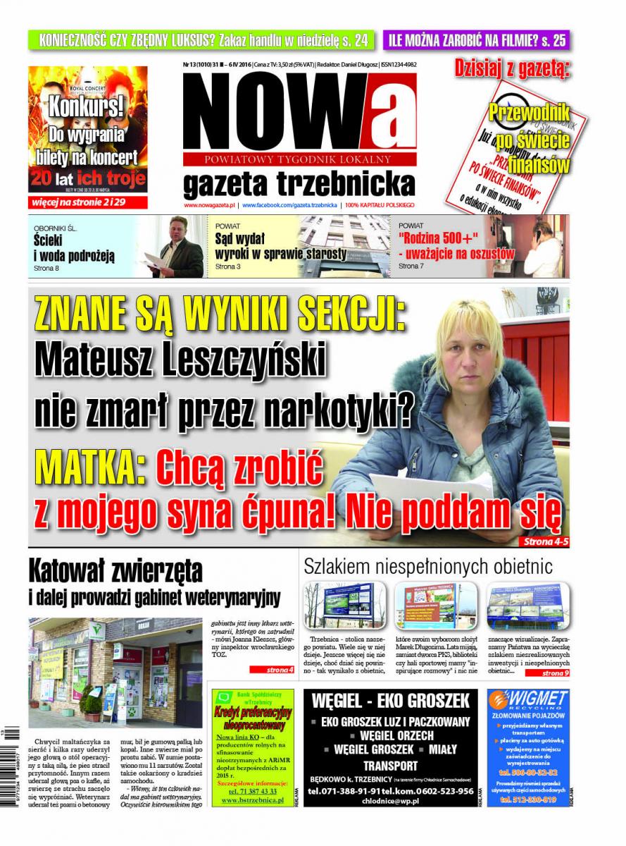 Już jutro ukaże się 13/2016 numer NOWej