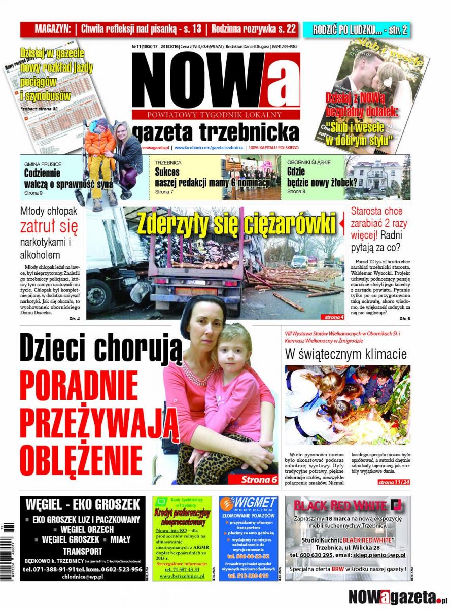 Już jutro ukaże się 11/2016 numer NOWej gazety trzebnickiej