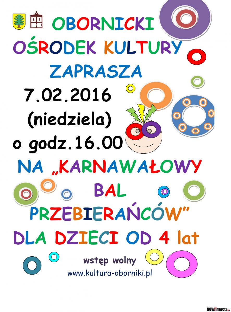 Bal Przebierańców w Obornickim Ośrodku Kultury