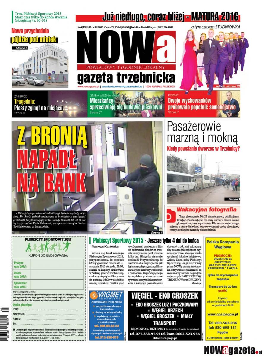 Już jutro ukaże się najnowszy 4/2016 numer NOWej gazety trzebnickiej