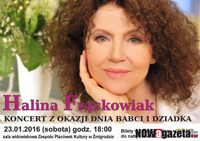 Halina Frąckowiak na Dzień Babci i Dziadka w Żmigrodzie