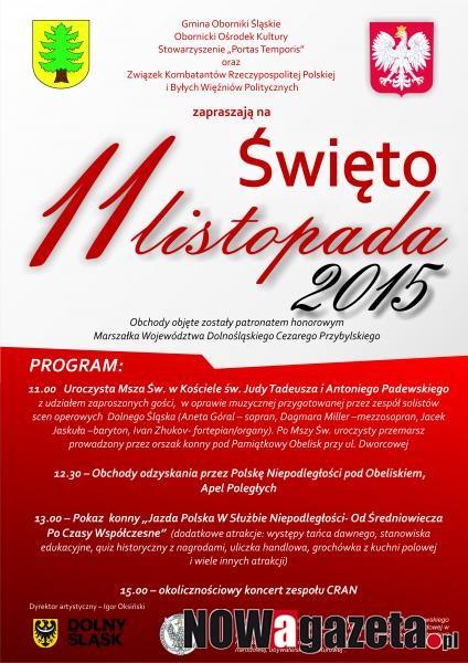 Co się będzie działo w Obornikach Śl. z okazji Święta Niepodległości?
