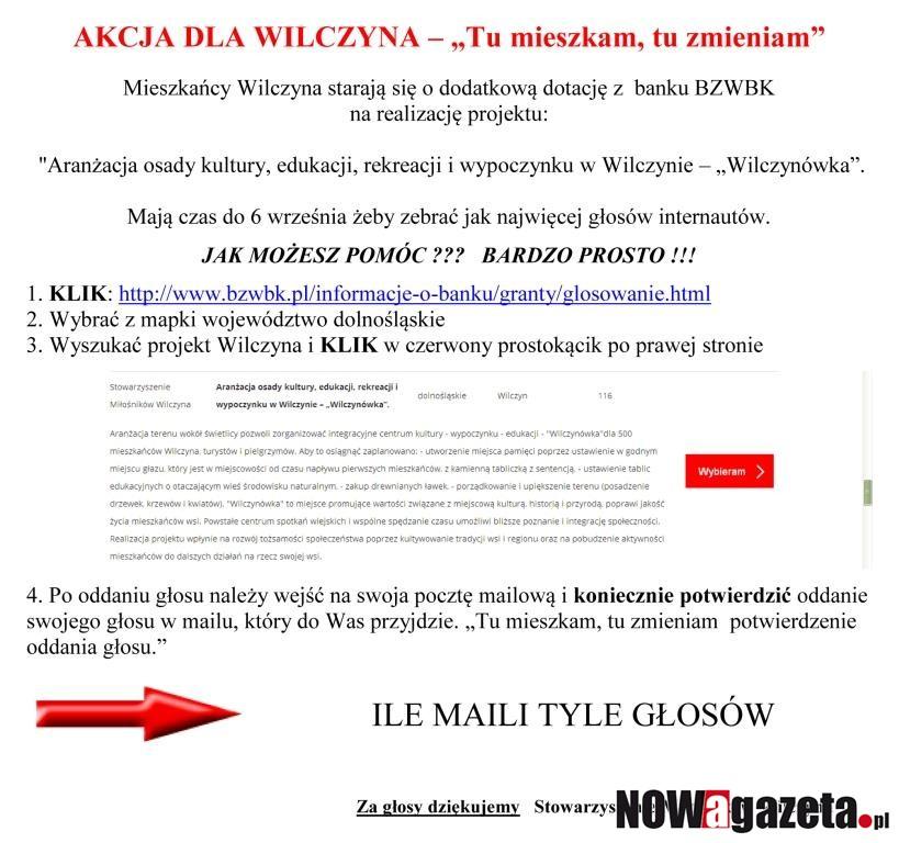 Akcja dla Wilczyna - ODDAJ SWÓJ GŁOS