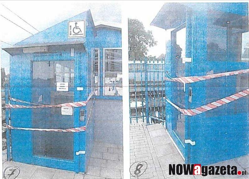 Zdemolowali windę na stacji