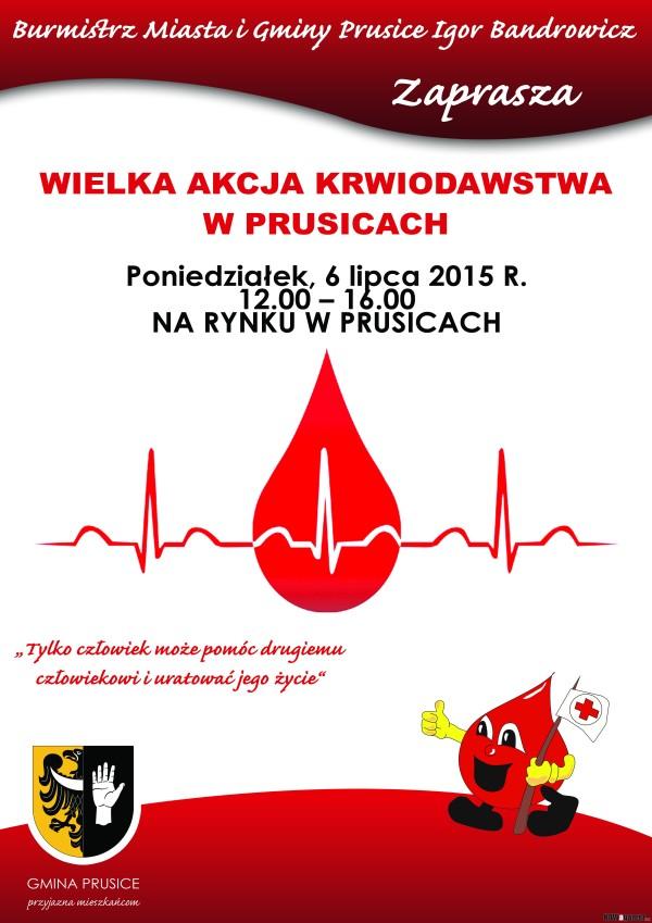 DZIŚ wielka akcja krwiodawstwa w Prusicach