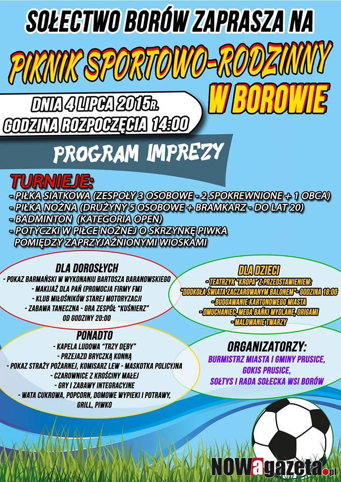 PIKNIK SPORTOWO-RODZINNY W BOROWIE