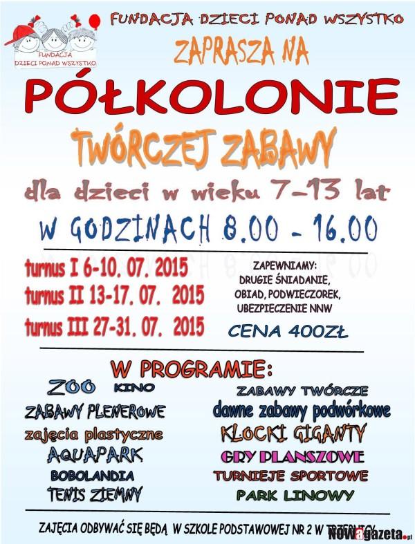 Wakacyjne zajęcia dla dzieci