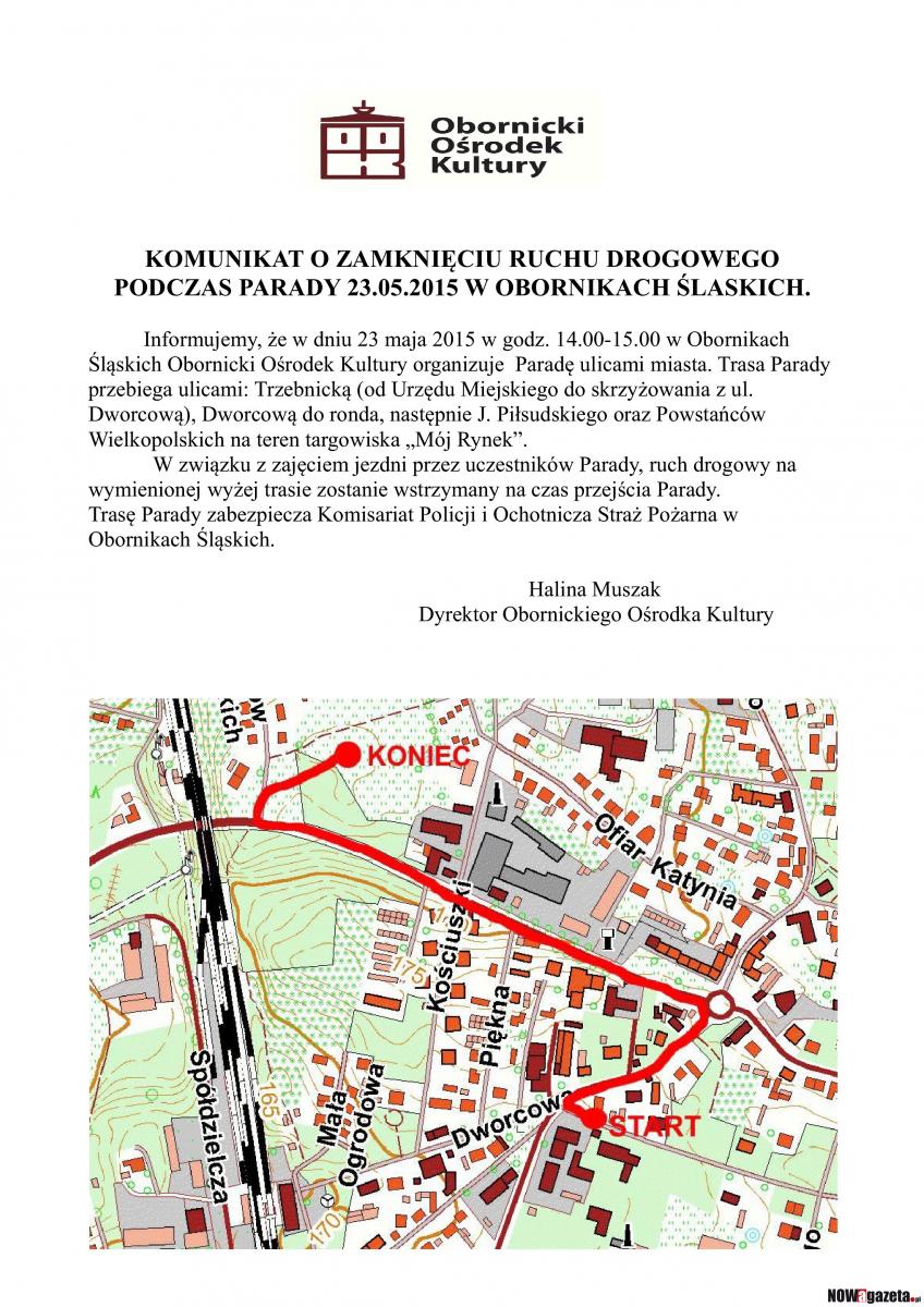 Uwaga! Zmiana organizacji ruchu z powodu parady.