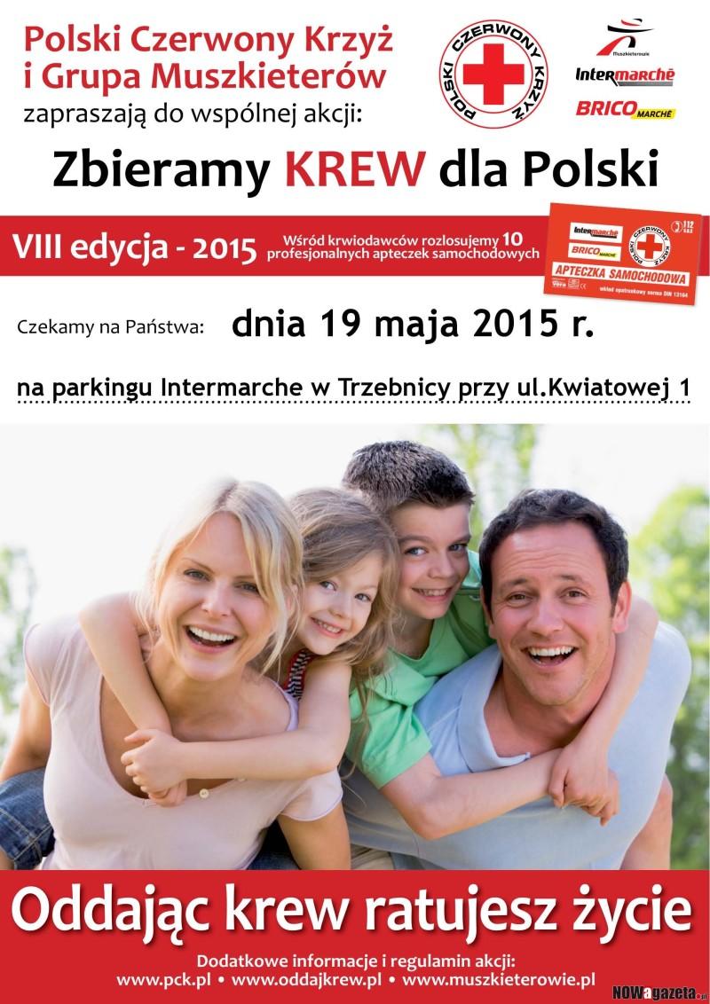 Dziś w godz. 9-13 w Trzebnicy zbieramy krew dla Polski!