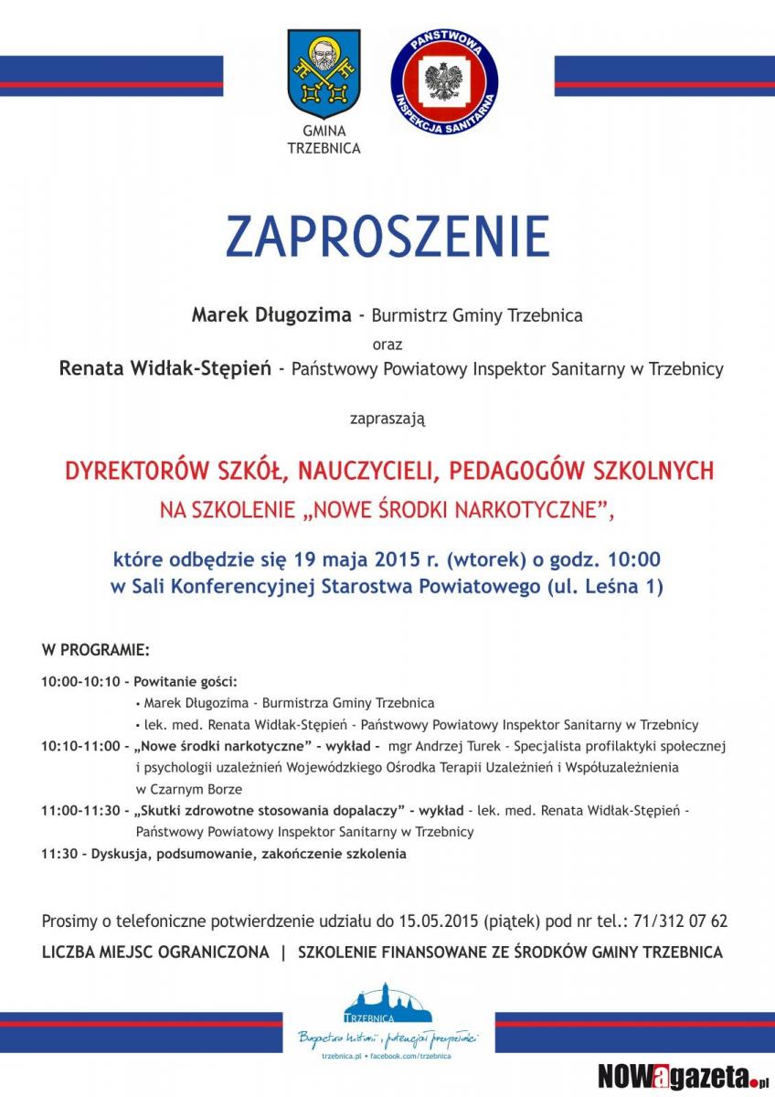 Nowe środki narkotyczne - szkolenie dla nauczycieli i pedagogów