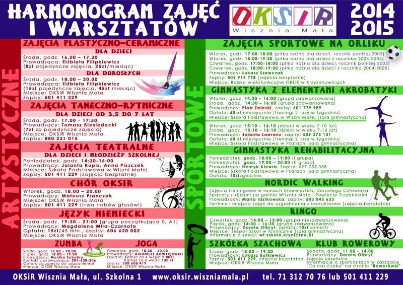 Jest nowy harmonogram zajęć