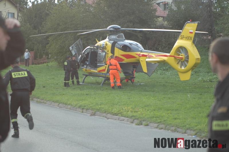 Helikopter nad miastem