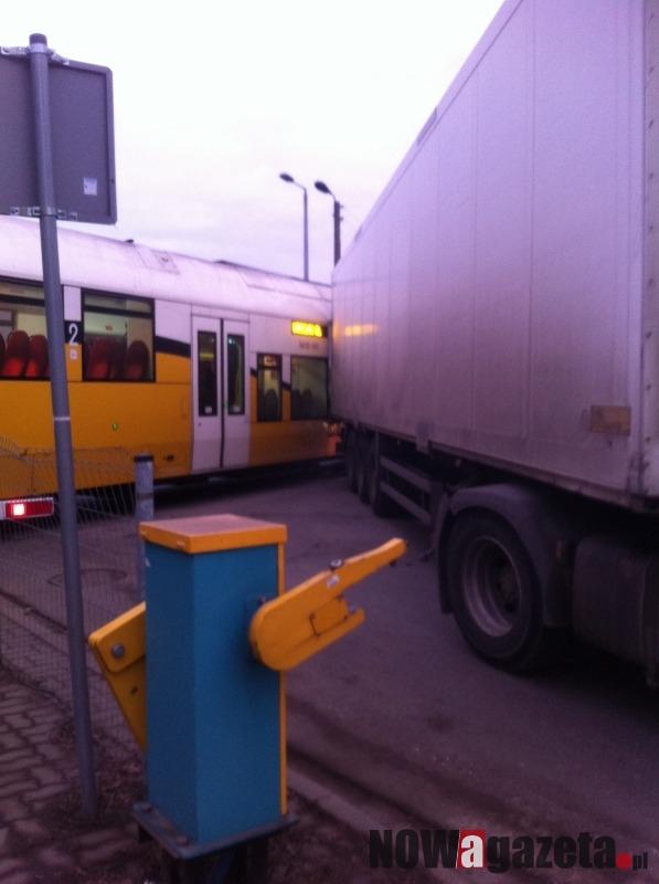 Szynobus zderzył się z ciężarówką