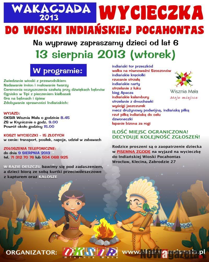 Wycieczka do wioski indiańskiej Pocahontas