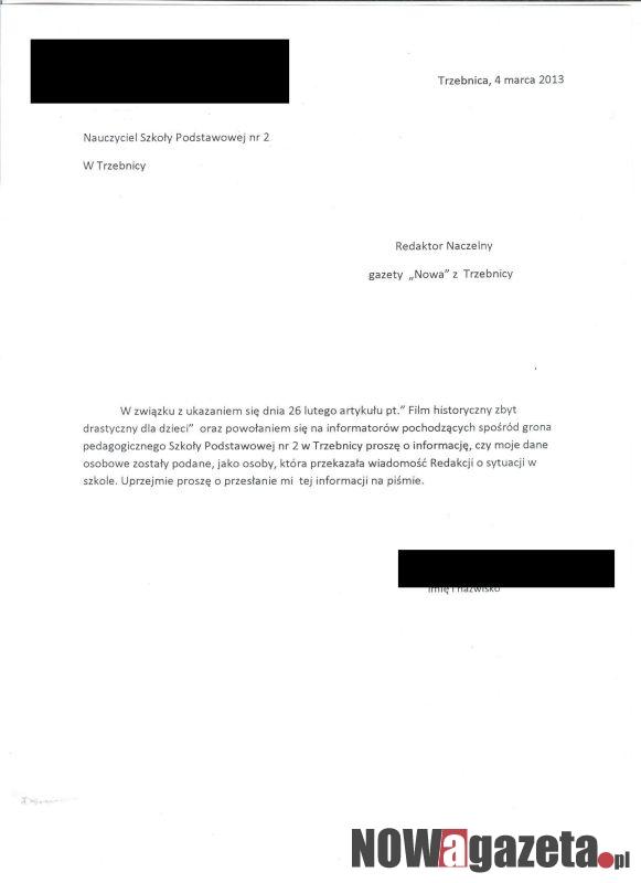 Grono pedagogiczne szuka donosiciela?