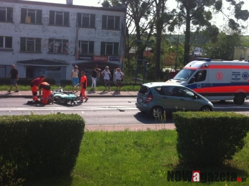 Pijany motocyklista wjechał w samochód