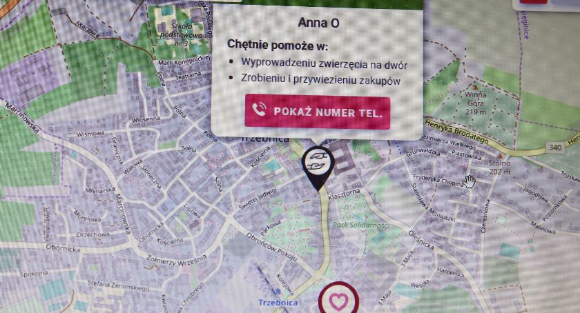 Aplikacja dla potrzebujących i wolontariuszy