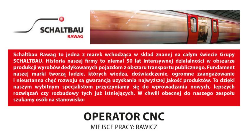 Firma Schaltbau RAWAG z Rawicza zatrudni pracowników