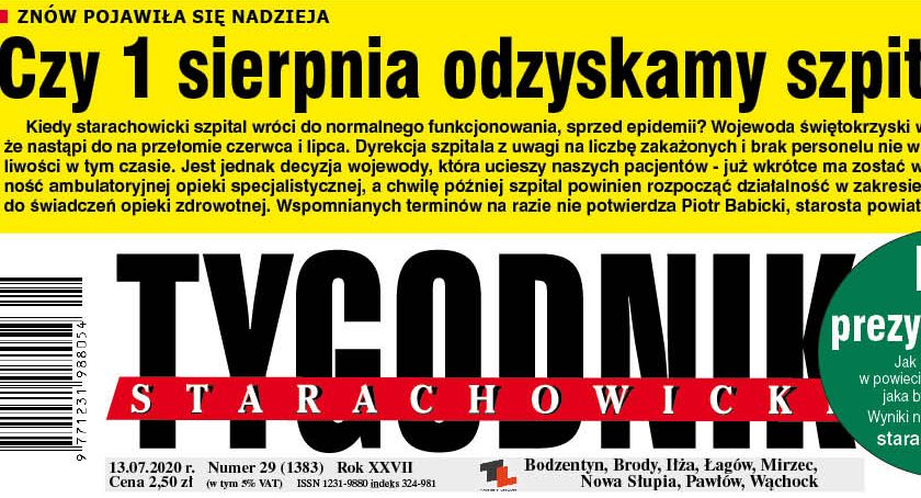Nowy TYGODNIK STARACHOWICKI już w sprzedaży. Zapraszamy do lektury