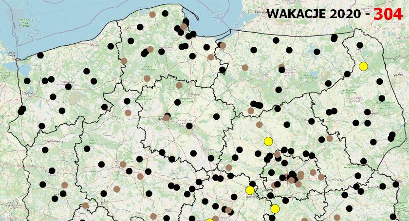 Wakacje 2020. Wstrząsająca mapa wypadków ze skutkiem śmiertelnym...