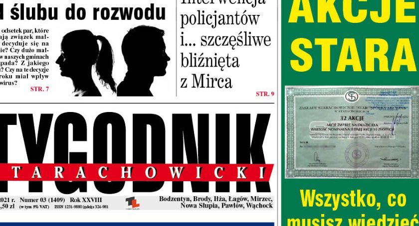 Poniedziałek. Nowy numer TYGODNIKA STARACHOWICKIEGO 