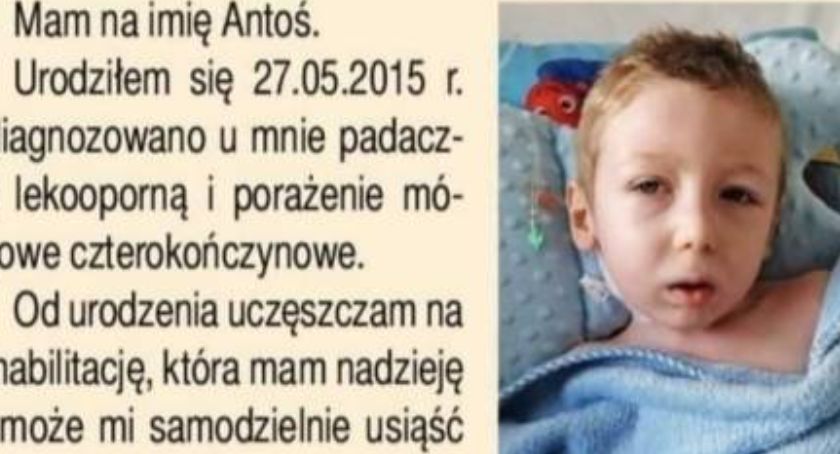 Podaruj 1 proc. podatku Antosiowi
